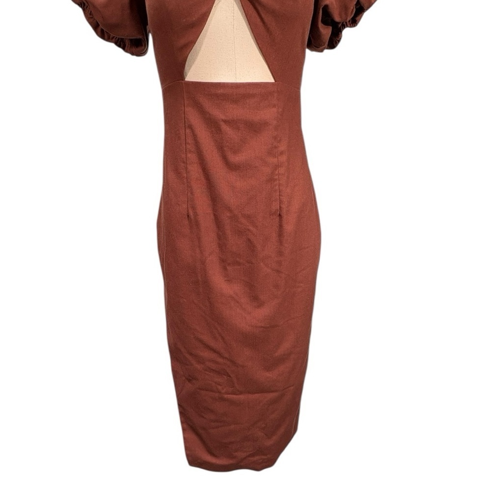Yaura Toni Off The Shoulder Cut Out Midi Dress Size 6 — image 7 of 8